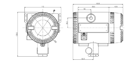 SL-D623紅外火焰探測器外形及
安裝尺寸圖
